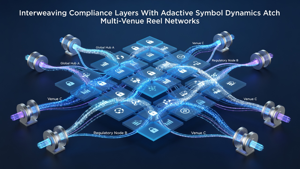 Diagram showing compliance layers integrated with adaptive symbol mechanics in reel networks
