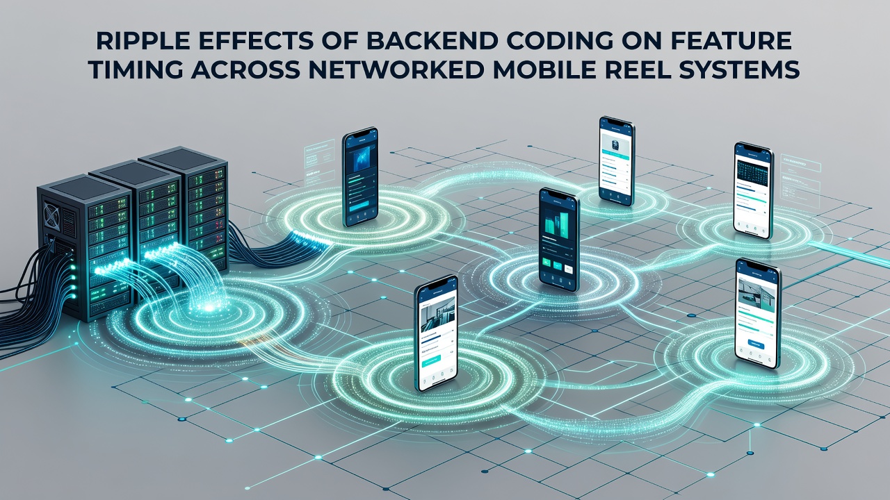 Networked mobile reel systems showing feature timing pathways